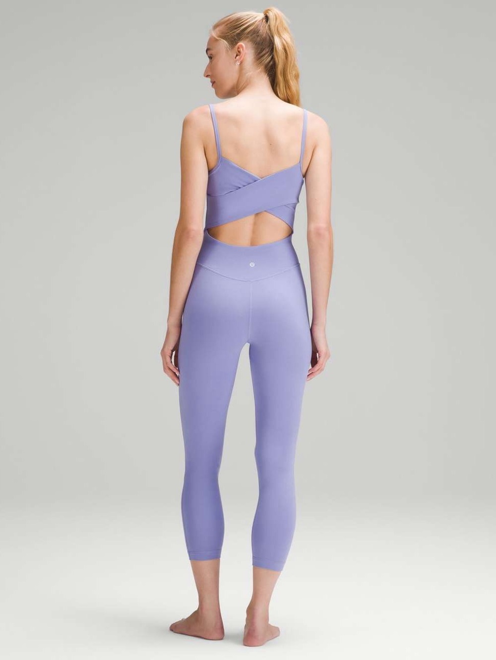 Lululemon Cross-Back Nulu Yoga Bodysuit 25" in Dark Lavender Size 8